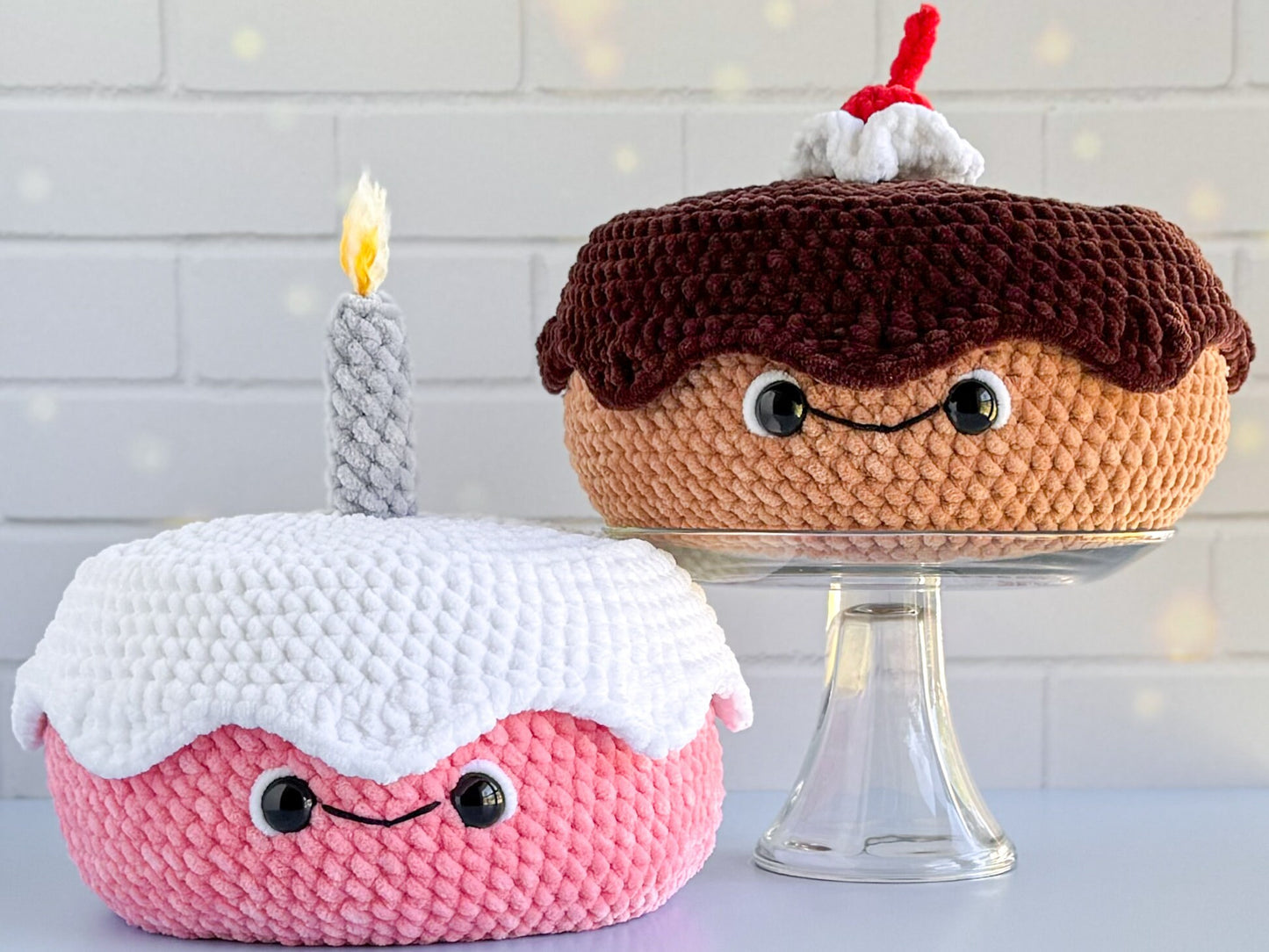 Bundle: Big and Mini Birthday Cake Crochet Patterns