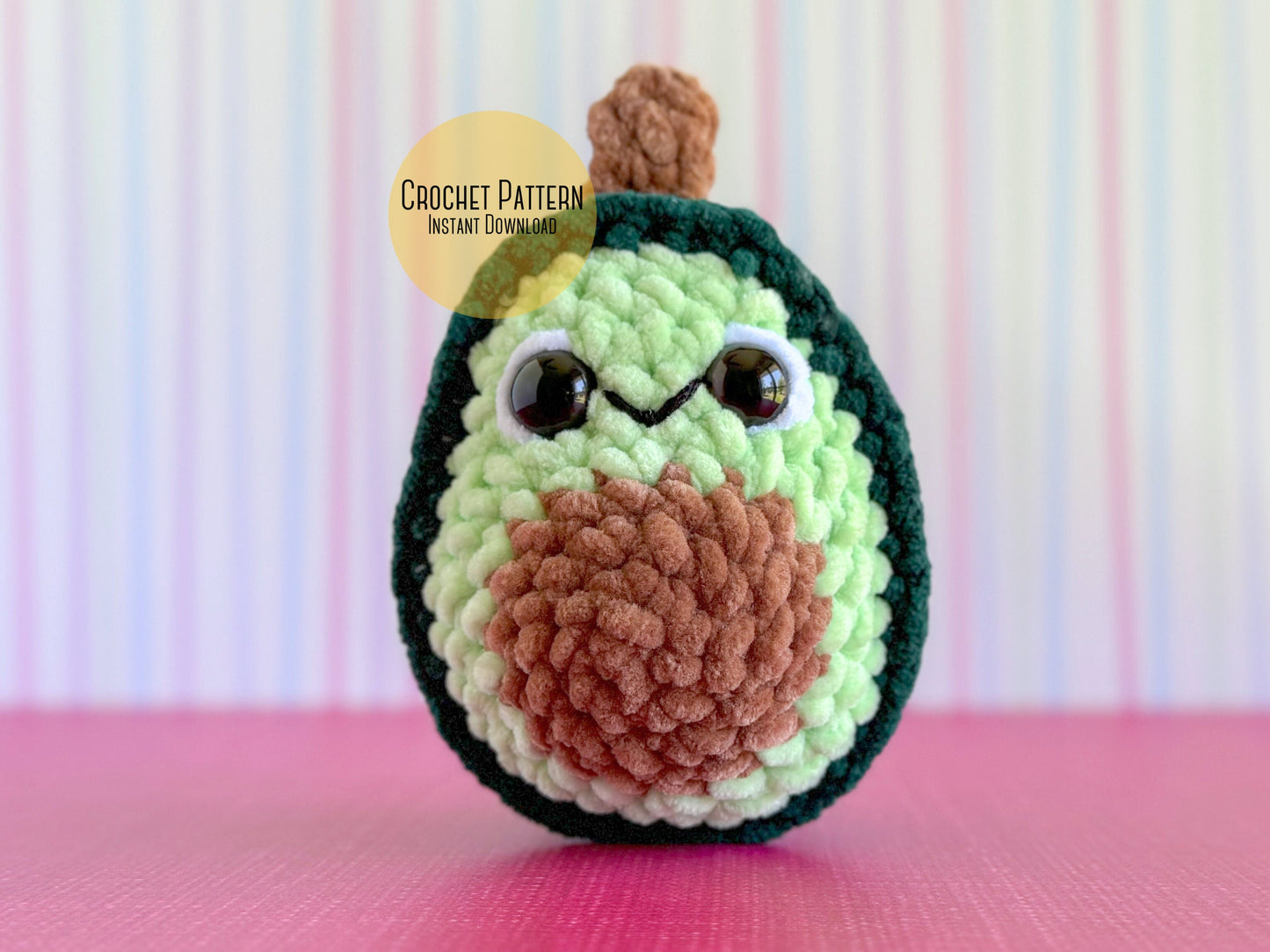 Mini Avocado No Sew Crochet Pattern