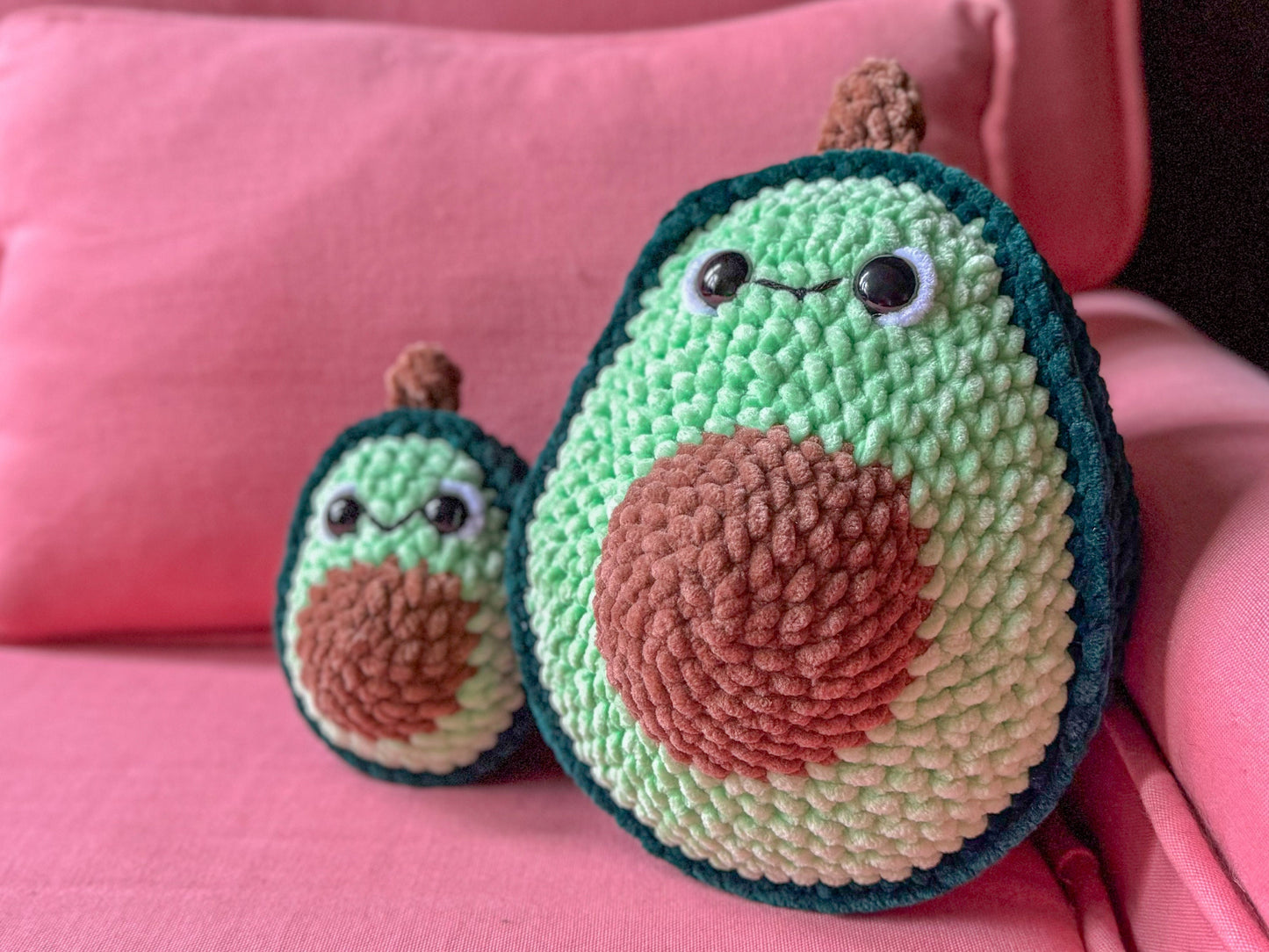 Bundle: Big and Mini Avocado No Sew Amigurumi Crochet Patterns