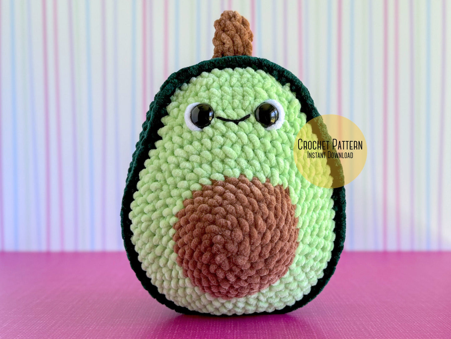 Big Avocado No Sew Amigurumi Crochet Pattern