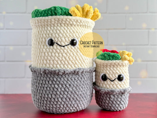 Bundle: Big and Mini Burrito No Sew Crochet Pattern