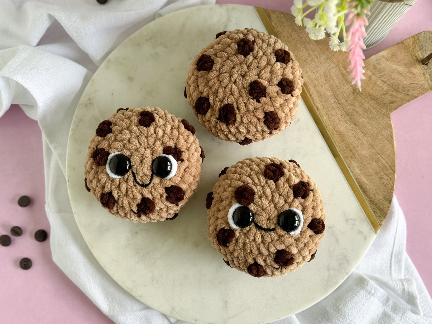 Mini Chocolate Chip Cookie Crochet Pattern