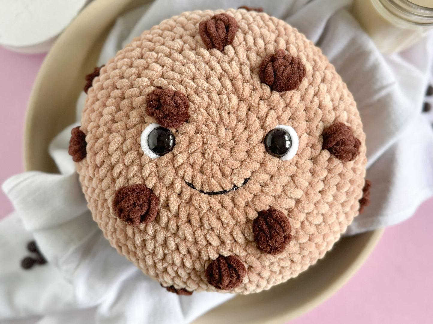 Big Chocolate Chip Cookie Crochet Pattern