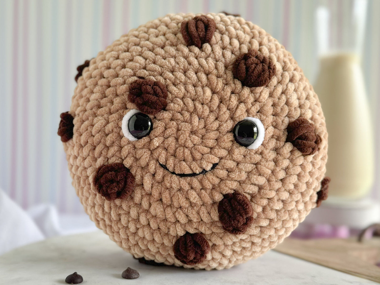 Big Chocolate Chip Cookie Crochet Pattern