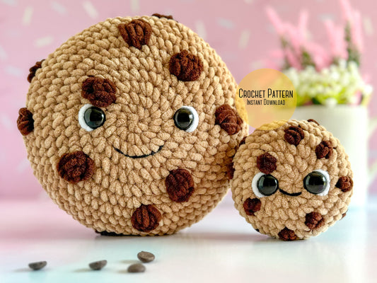 Bundle: Big and Mini Chocolate Chip Cookie Crochet Patterns