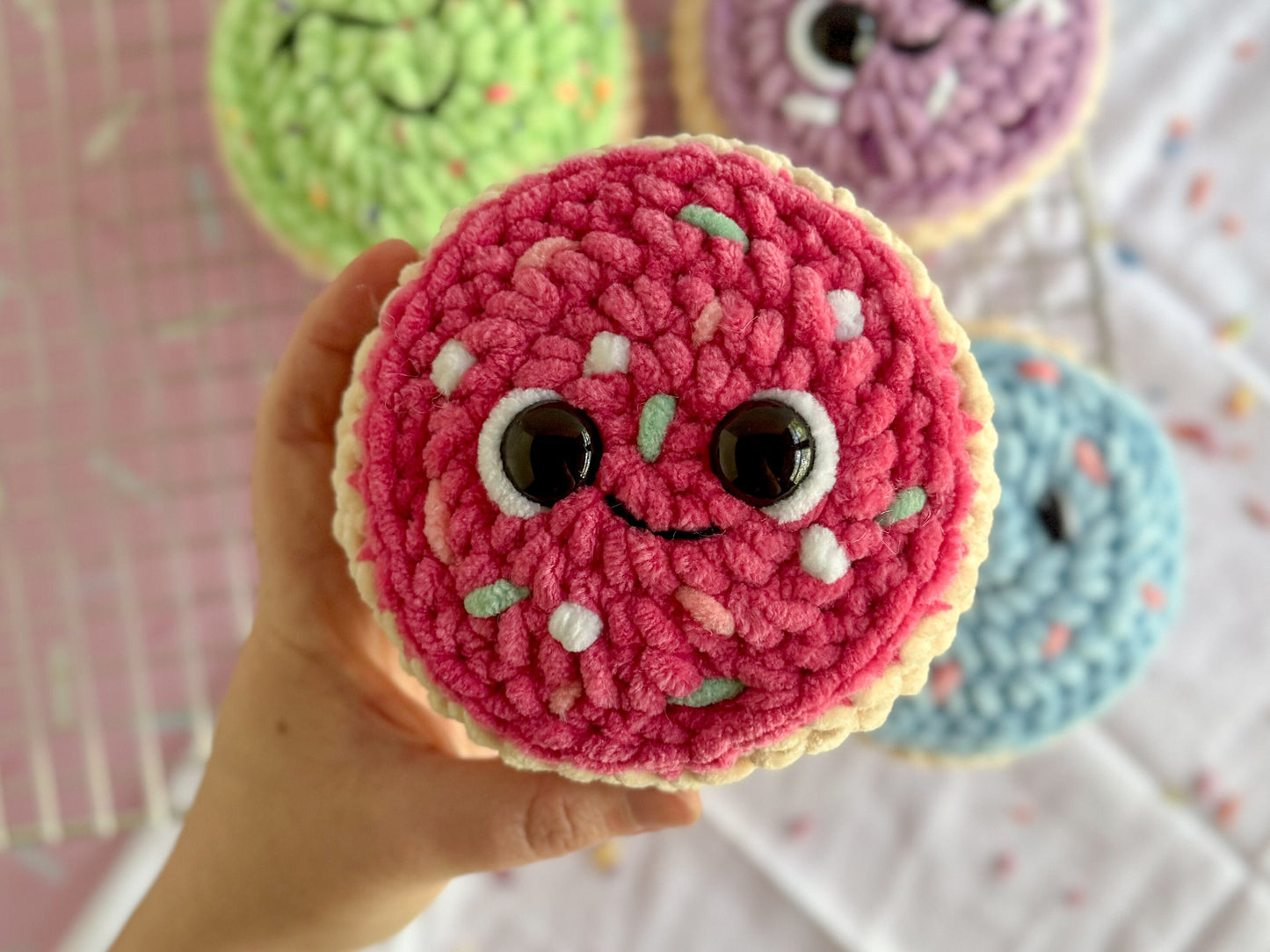 Bundle: Big and Mini Frosted Sugar Cookie Crochet Patterns