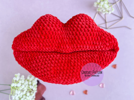 Big Kiss Lips Crochet Pattern