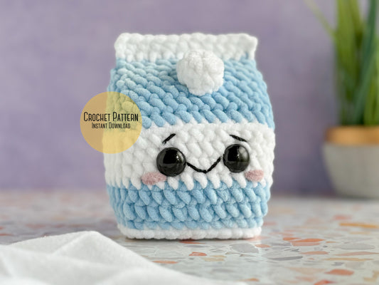 Mini Milk Carton Crochet Pattern