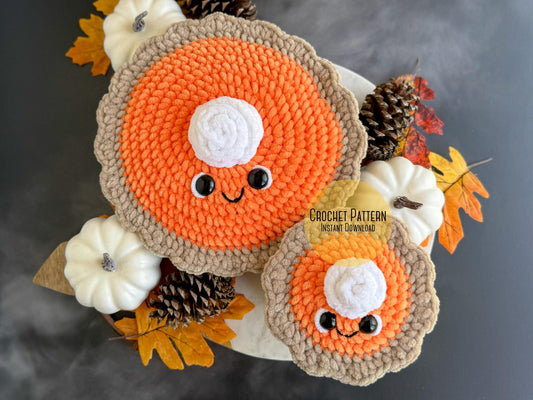 Bundle: Big and Mini Pumpkin Pie Crochet Patterns