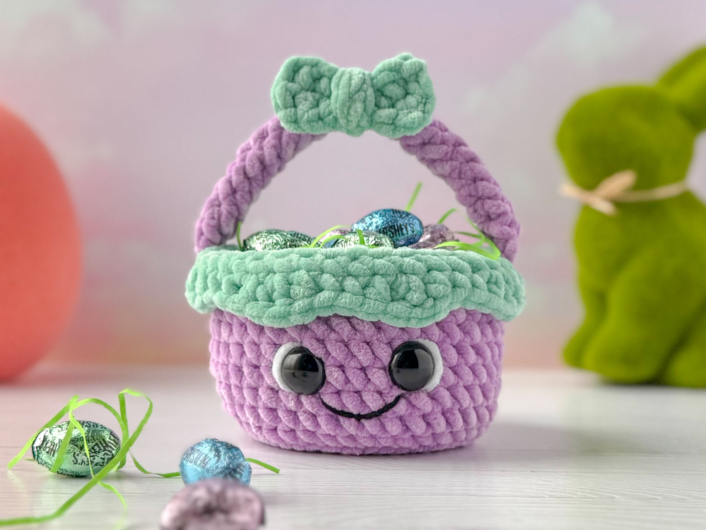 Bundle: Big and Mini Easter Basket Plush Crochet Patterns