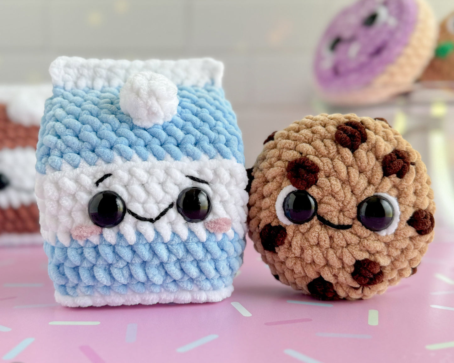 Bundle: Mini Milk and Chocolate Chip Cookie Crochet Pattern