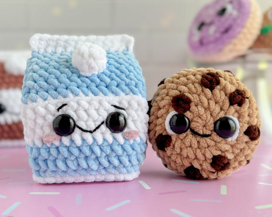 Bundle: Mini Milk and Chocolate Chip Cookie Crochet Pattern