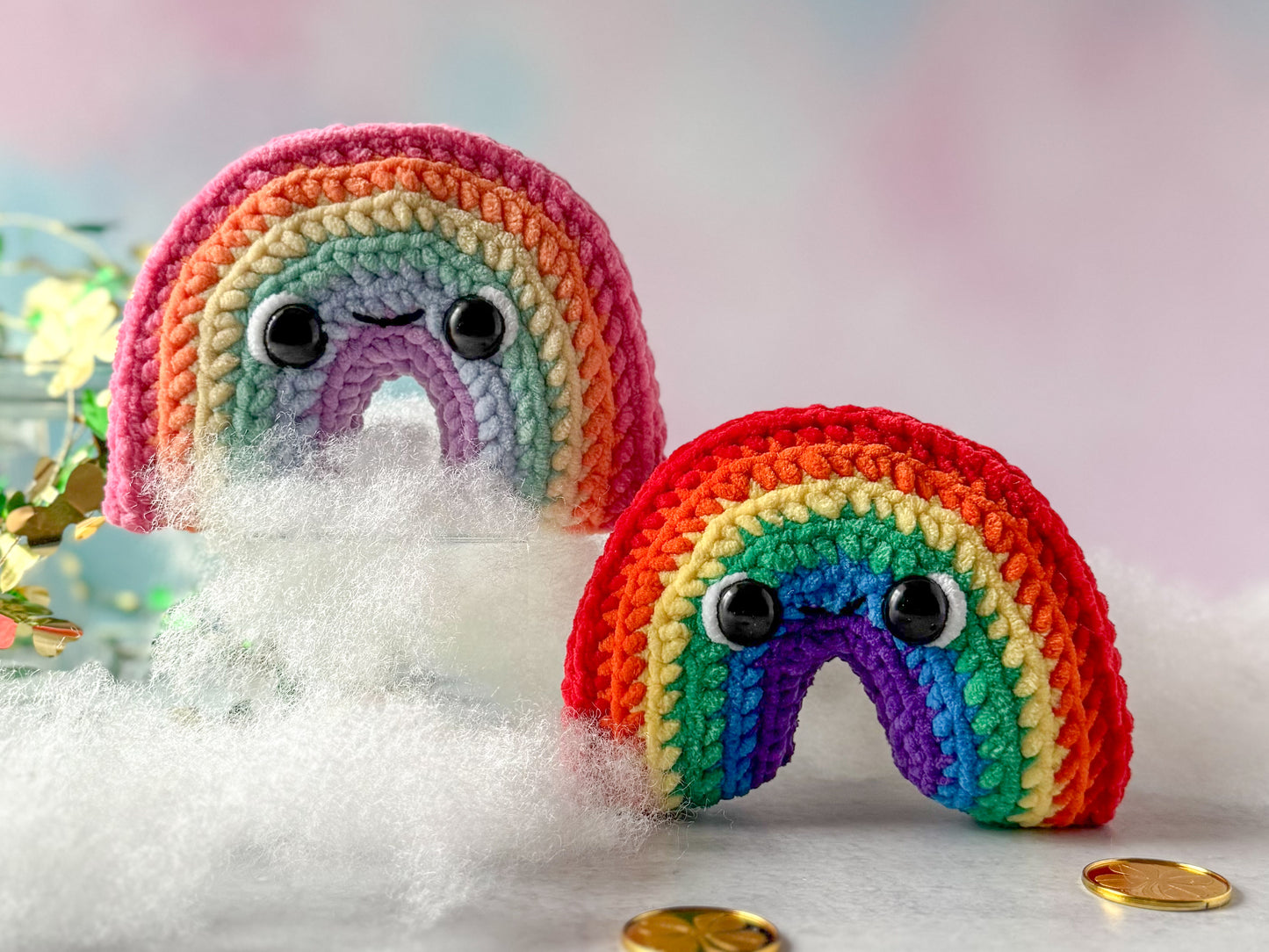 Bundle: Big and Mini Rainbow Crochet Pattern